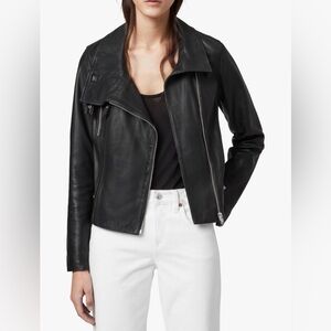 Allsaints womens Bales Leather Biker Jacket Size 00 - Never Worn